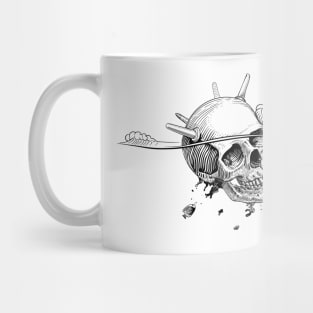 SEA MINE-SKULL AND WARSHIP Mug